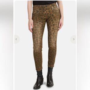 R13 Late Skinny Leopard Print Jeans Mob Wife